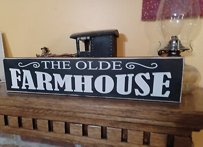 #ad The Olde Farmhouse Rustic Primitive Distressed Sign Country Home Décor 16 in $8.46