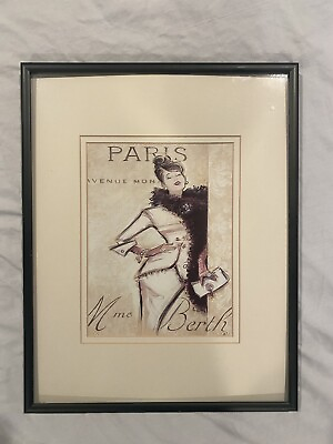 #ad Rare Art PARIS LONDON Fashion Framed Print By Chad Barrett 11 x 14 MME Berth $74.99