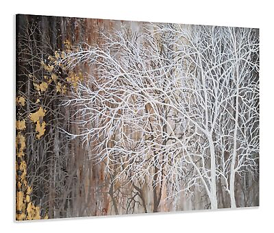 #ad Tree Pictures Wall Decor Hand Painted Rustic Canvas Paintings 3D Brown Art wi... $45.83