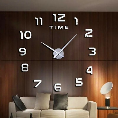 #ad Clock Fashion Design 2023 Modern Wall Clock 3D DIY Quartz Living Room Home Decor $26.99