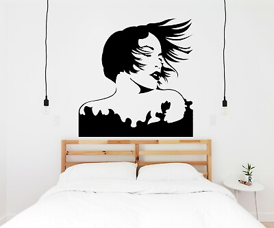 #ad Women#x27;s Face Wall Decal Beautiful Modern Large Wall Decal Removable Sticker $26.99
