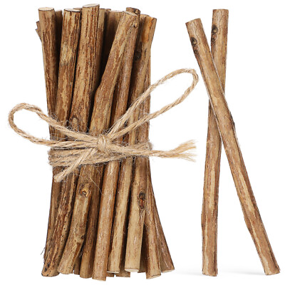 #ad 50 Pcs Rustic Decorations for Home DIY Crafts Supplies Wooden Stick $9.39