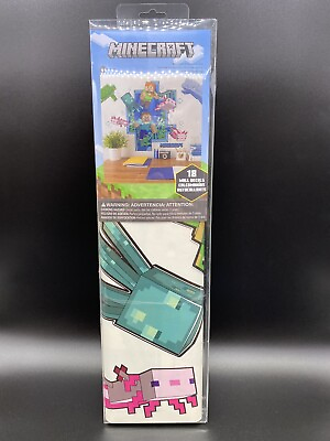 #ad Roommates MINECRAFT Peel amp; Stick Giant Wall Decals Kids Game Room 18 Decals NEW $11.96