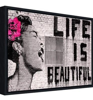 #ad Wall Art Canvas Beautiful Abstract Wall Decoration Room Decorations Black Frame $49.00