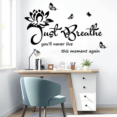 #ad #ad Vinyl Wall Stickers Wall Decor for Living Bedroom Room Yoga Relaxing Nursery Hou $8.39