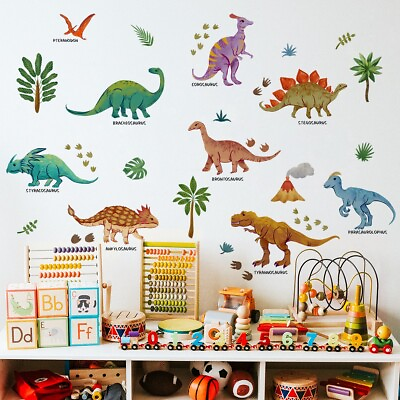 #ad Boys Bedroom Wall Decal Jurassic Park Wall Sticker Dino Removable Decal Nursery $16.98