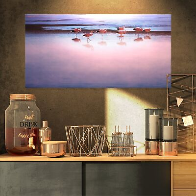 #ad Design Art PT10484 32 16 Flamingo Birds on Bolivia Modern Beach Canvas Art Pr... $51.97