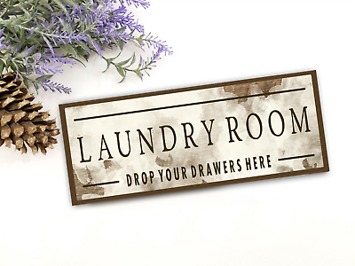 #ad Rustic Handmade Laundry Room Farmhouse Sign Home Decor 8x3quot; on MDF Board h $12.50