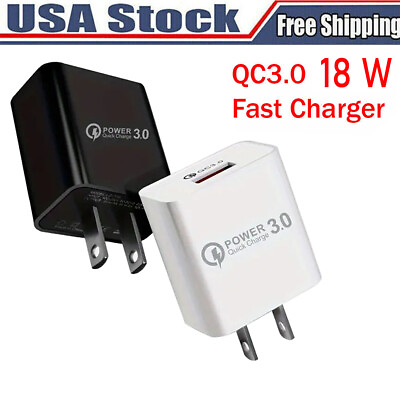 #ad USB 3.0 Wall Home Charger Adapter Power Plug QC Qualcomm Fast Quick Charge 18W $1.99