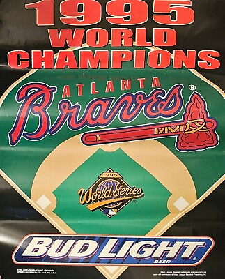 #ad Vintage Atlanta Braves poster 1995 World Series Championship 90#x27;s $9.99