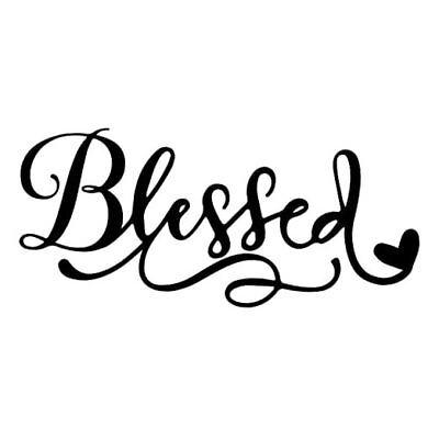 #ad 1 Pcs PVC Wall Sticker Art Word quot;quot; Wall Decals Vinyl Wall Decal Saying Blessed $18.33