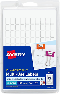 #ad #ad Avery 05412 Removable Multi Use Labels 5 16 Inch X 1 2 Inch White $14.99