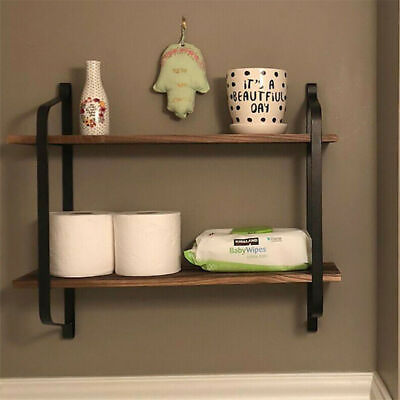 #ad Sturdy Industrial Shelves Wall Storage Rack Shelving Unit for Kitchen Bathroom $29.97