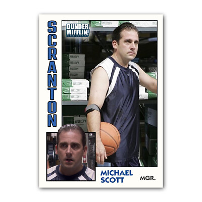 #ad Michael Scott Novelty Basketball Trading Card Replica The Office Dunder Mifflin $6.29