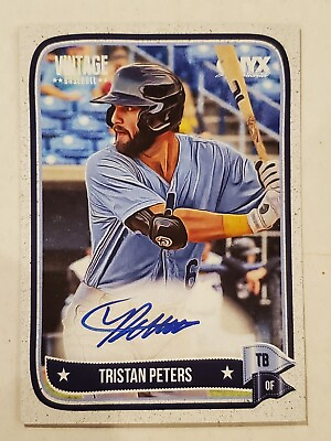 #ad #ad TRISTAN PETERS 2024 Onyx Vintage ON CARD BLUE INK AUTO Rays A $12.95