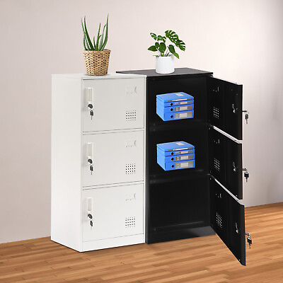#ad Small Metal Tool Storage Locker Office Home Vertical Cabinet Metal Locker $120.00