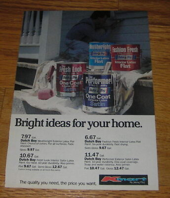 #ad 1990 8 page Kmart Home Improvement Advertisement Paint Tools Fans $19.99