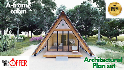 #ad 27’ 6’’ x 14’ 0’’ MODERN A–FRAME CABIN HOUSE PLAN PDF amp; 3D IMAGES $43.99