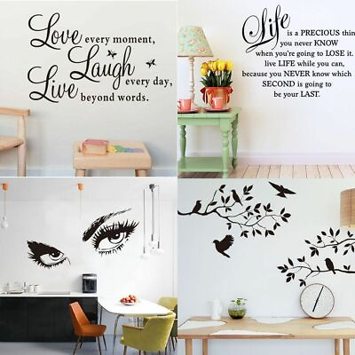 #ad #ad Home Room Decor Art Wall Decal Stickers Bedroom Removable Mural DIY Decor Black $5.57