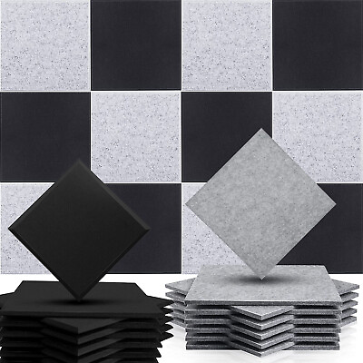 #ad 24 96 PACK Acoustic Panels Sound Absorbing Soundproof Wall Panel Tiles 12quot;X12quot; $52.90