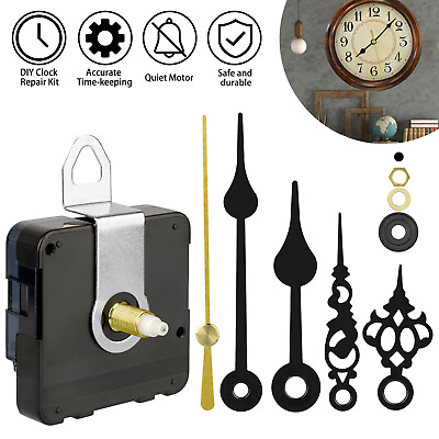 DIY Wall Quartz Clock Movement Mechanism Repair Replacement Hands Tool Parts Kit $8.48