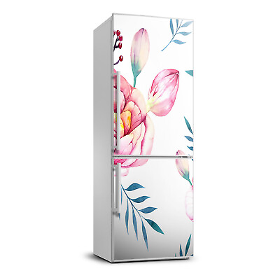 #ad 3D Refrigerator Wall Self Adhesive Removable Sticker Flowers Plants Peonies $64.95