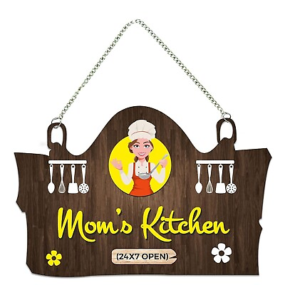#ad Wooden Kitchen Decorative Hanging Wall Motivational Art Quotes Momquot;s Kitchen $24.99