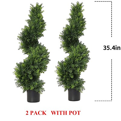 #ad Fake Cedar Tree Topiary Tree Artificial Tree With Potted Plant Home Floral Decor $139.99