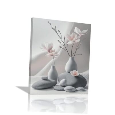 #ad Modern Bathroom Pictures Wall Decor Zen Flowers Paintings 12quot;x16quot; Stone 3 $42.91