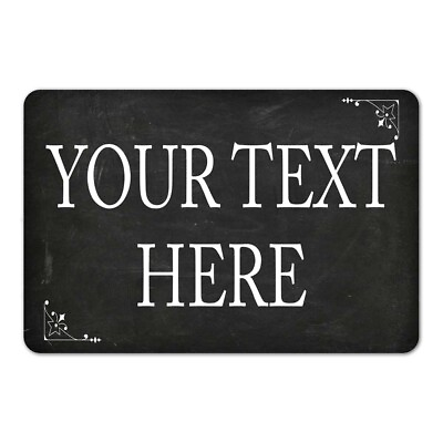 #ad Any Text Black Custom Personalized Gift 8x12 Metal Sign Wall Decor 108120061001 $20.95