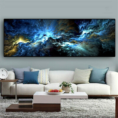 #ad Abstract Blue Cloud Canvas Painting Canvas Wall Art Wall Pictures $27.95