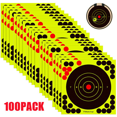 #ad 100x8quot; Shooting Target Rifle Gun Adhesive Stick Splatter Reactive Practice Range $24.95