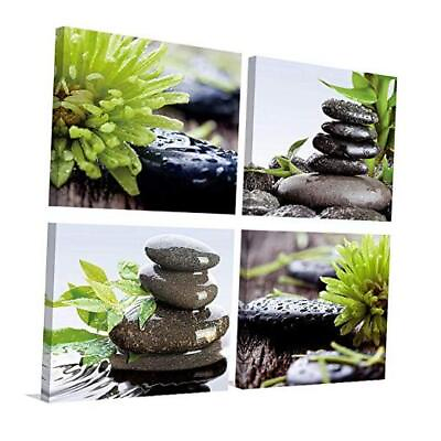 #ad Zen Bathroom Decor Meditation Canvas Wall Art Water 12quot;x12quot;x4 Zen Stone 01 $52.78