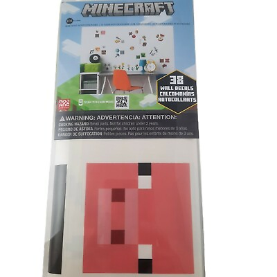 #ad New Minecraft Wall Decals Bed Room Décor Stickers Repositionable $15.99