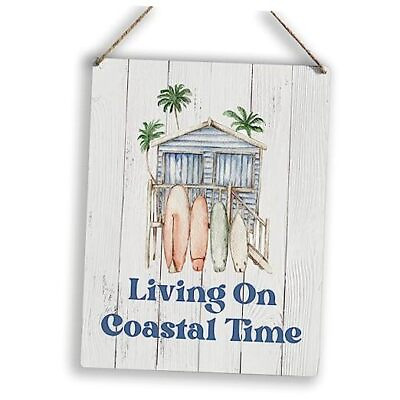 #ad Beach Quote Wooden Rustic Signs Home Wall Decor Country Living on Coastal $21.80