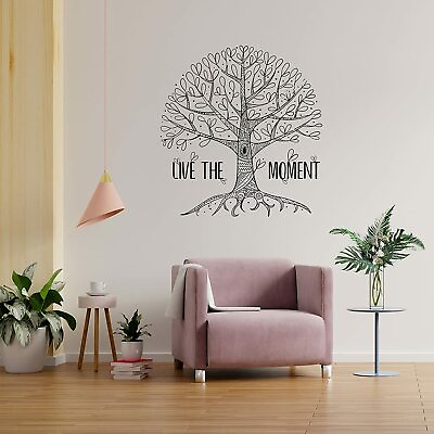 Live Moment Tree Trees Plants Nature Wall Art Stickers for Kids Home Room Decals $12.50