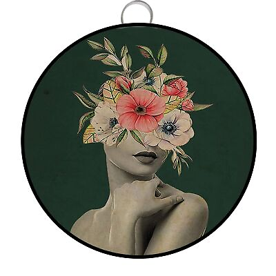 #ad Round Metal Tin Sign Rustic Wall Decor Wall Plaque Be Kind to Your Mind Flora... $15.26