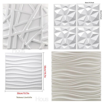 #ad 12 Tiles 3D Wall Panels PVC Tiles Textured Bricks Art Design DIY Wallpaper $39.96