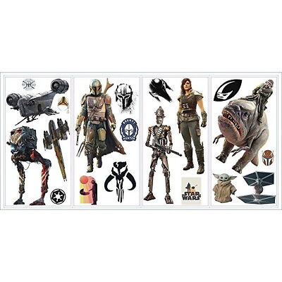 #ad RMK4458SCS Star Wars The Mandalorian 20 Peel and Stick Wall Decals Room Stickers $16.58