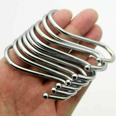 #ad 8PCS Stainless Steel S Hooks Kitchen Meat Pan Utensil Clothes Hanger Hanging US $5.99