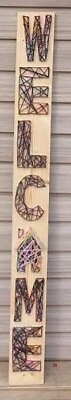 #ad Handcrafted Wooden Welcome Sign: Rustic Entryway Decor. $65.00