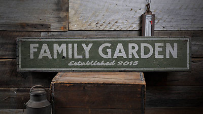 #ad Family Garden Decor Family Garden Sign Distressed Wooden Sign $189.00