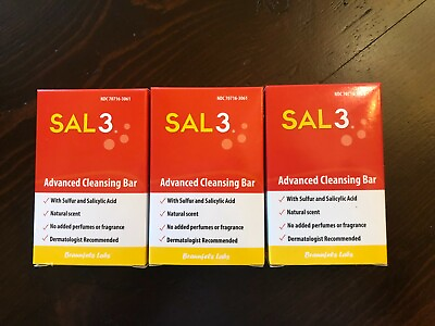 #ad #ad SAL 3 Advanced Cleansing Bar 10% Sulfur 3% Salicylic Acid 3 pack $14.99
