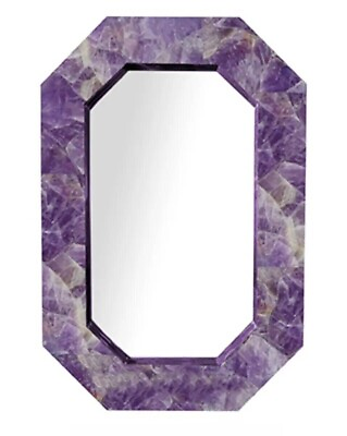 #ad 12quot;x18quot; Amethyst Wall Hanging Mirror for Living Room Luxury Furniture Decors $388.04