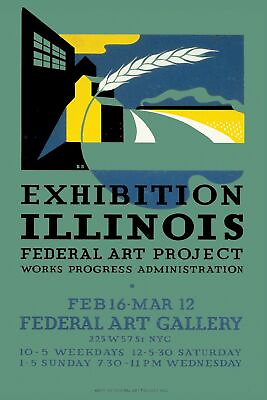 #ad Decor Exhibition Poster.Room Design.Illinois Federal Art gallery.Home Art.1707 $19.00