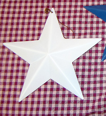 #ad 5.5quot; Rustic White Americana Metal Barn Star Vintage Country Primitive Tin Décor $6.49