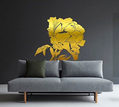 #ad Flower Large Wall Decal Abstract Vinyl Décor Leaves Sticker Floral Line AA049 $45.99