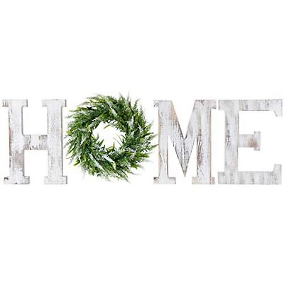 #ad LOSOUR Home Letters with Wreath Farmhouse Decor for The Home Clearance Wood L... $37.52