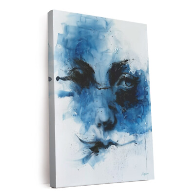 #ad Blue Art Printed Canvas Wall Art Perfect for Home Decor $41.99