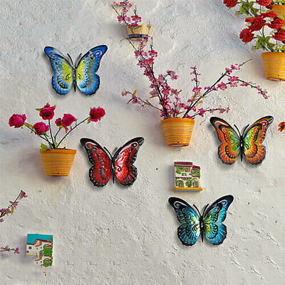 #ad Outdoor Wall Decor Butterflies Sculpture Decorations Hanging $8.99